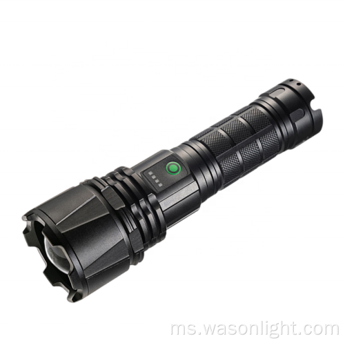 Wason Heavy Duty High Lumens XHP90 Pemburuan Memancing Luar dan Lampu Lampu Lampu Lampu Convex Mining Lens Zoomable Light untuk Industri